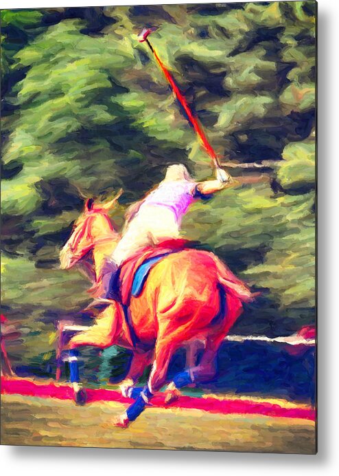 Polo Game Metal Print featuring the digital art Polo Game 2 by Caito Junqueira