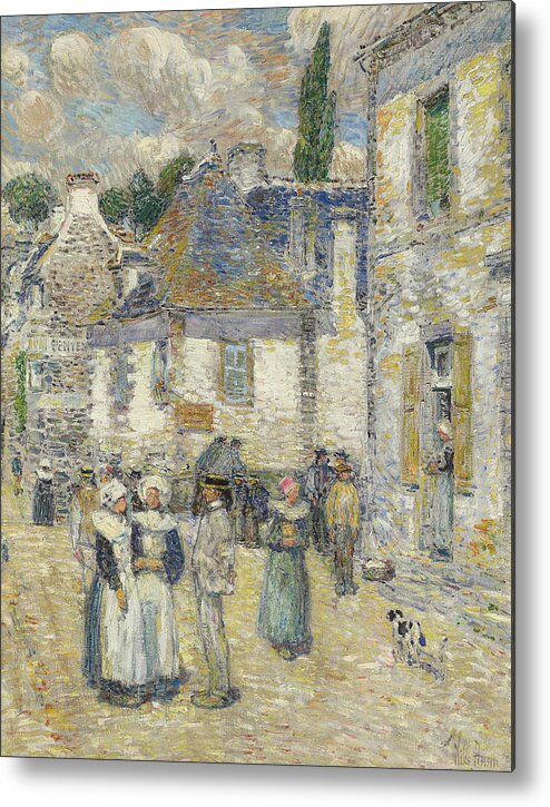 Childe Hassam Metal Print featuring the painting Pont-Aven by Childe Hassam