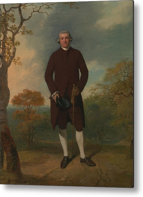 18th Century Art Metal Print featuring the painting Portrait of a Man, called George Basil Woodd by Francis Wheatley