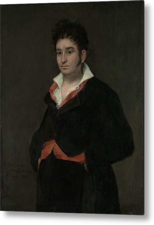 Francisco De Goya Metal Print featuring the painting Portrait of Don Ramon Satue, 1823 by Vincent Monozlay
