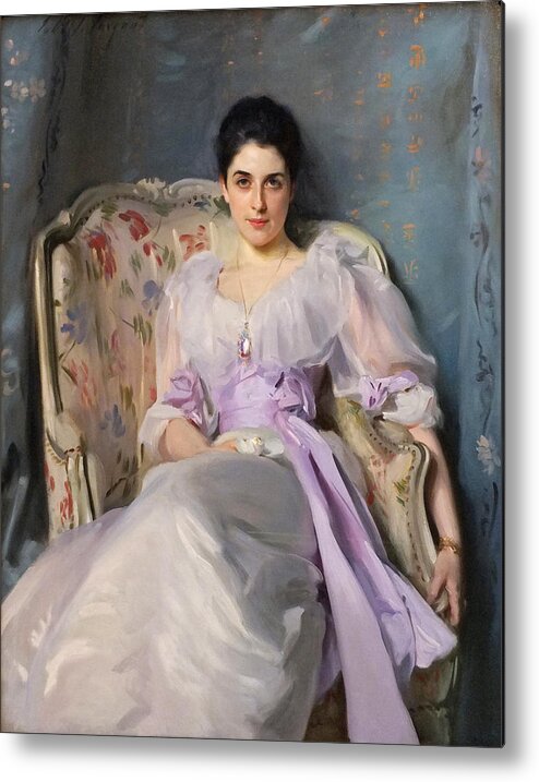 John Singer Sargent Metal Print featuring the painting Portrait of Lady Agnew of Lochnaw by John Singer Sargent