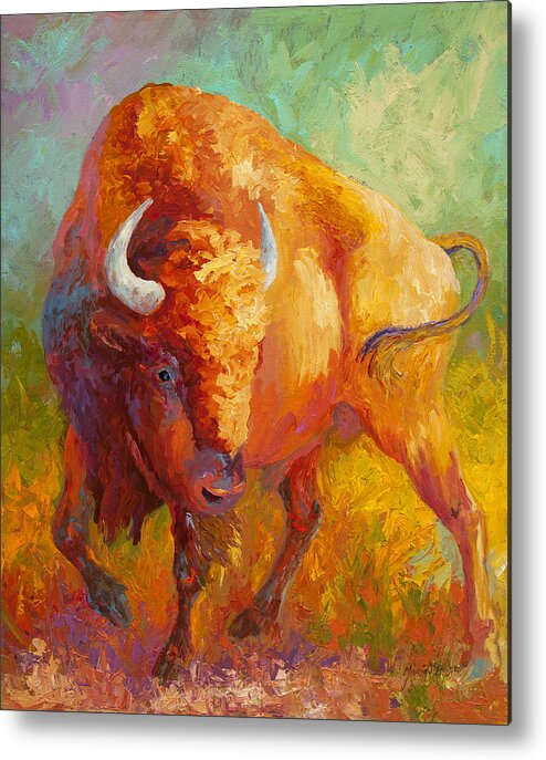 Prarie Gold Metal Print featuring the painting Prarie Gold by Marion Rose