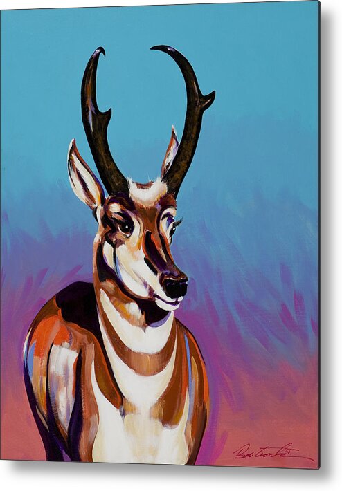 Wildlife Art Metal Print featuring the painting Prince of the Prairies by Bob Coonts