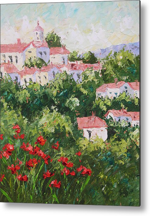 Seascape Metal Print featuring the painting Provence Souht of France by Frederic Payet