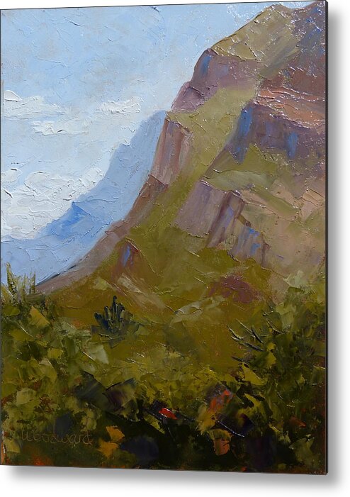 Landscape Metal Print featuring the painting Pusch Ridge I by Susan Woodward