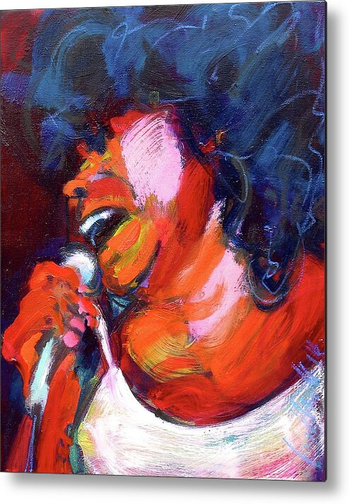Paintings Metal Print featuring the painting Queen of the Blues by Les Leffingwell