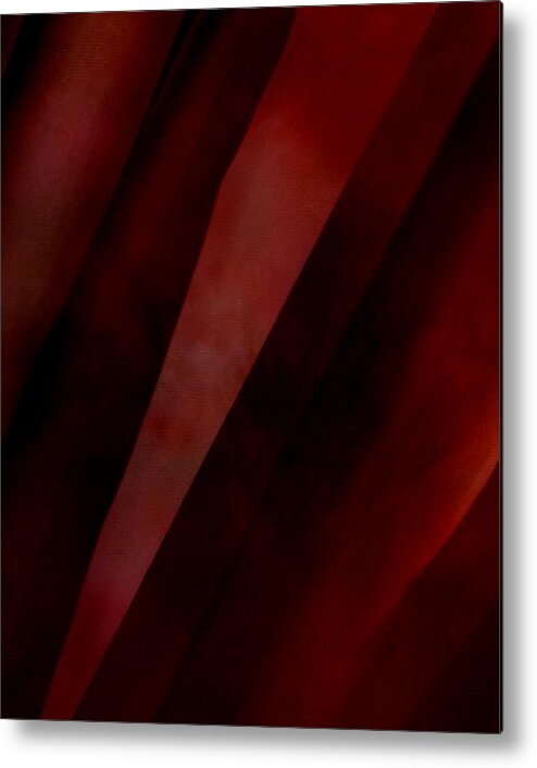 Red Digital Art Metal Print featuring the digital art Red by Inspired Arts