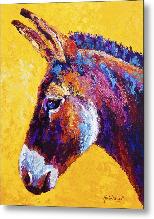 Burro Metal Print featuring the painting Red Jenny by Marion Rose