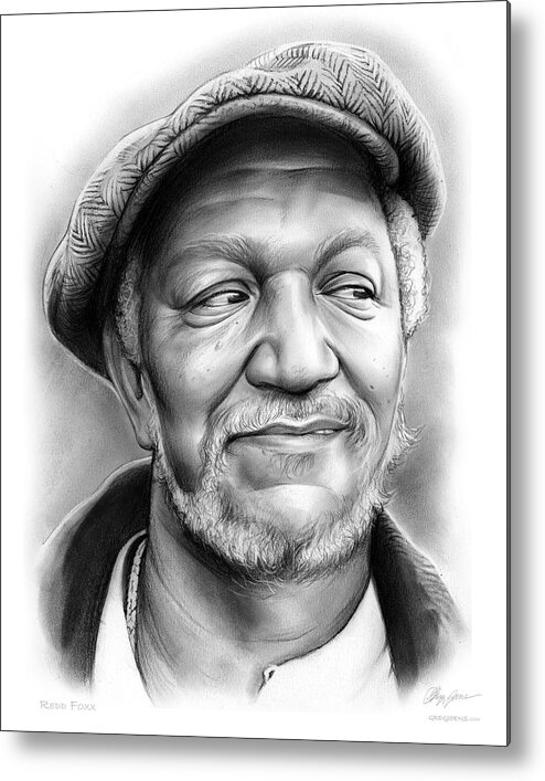 Redd Foxx Metal Print featuring the drawing Redd Foxx by Greg Joens