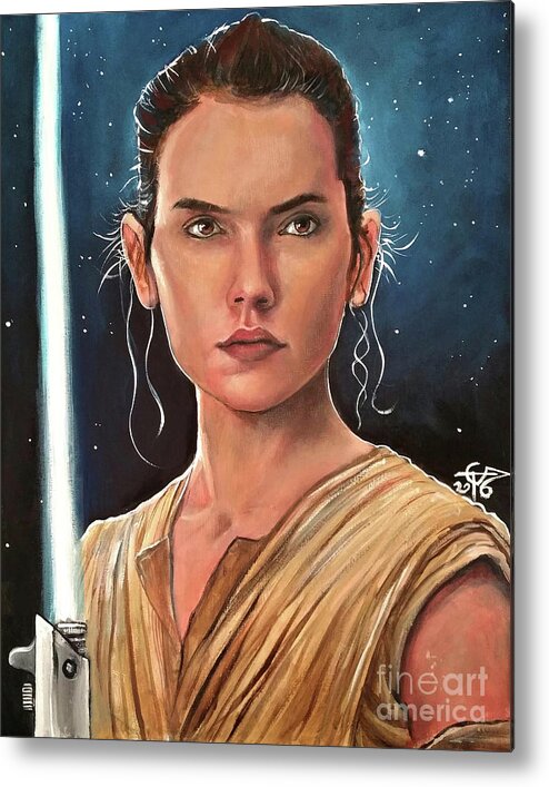 Rey Metal Print featuring the painting Rey by Tom Carlton