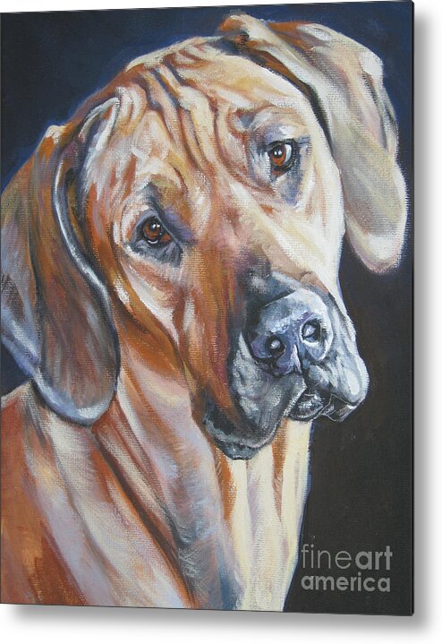 Rhodesian Ridgeback Metal Print featuring the painting Rhodesian Ridgeback by Lee Ann Shepard