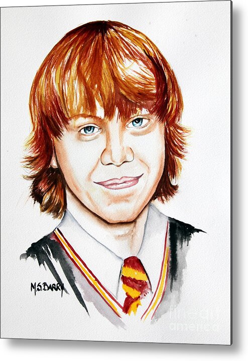 Ron Weasley Metal Print featuring the painting Ron Weasley by Maria Barry