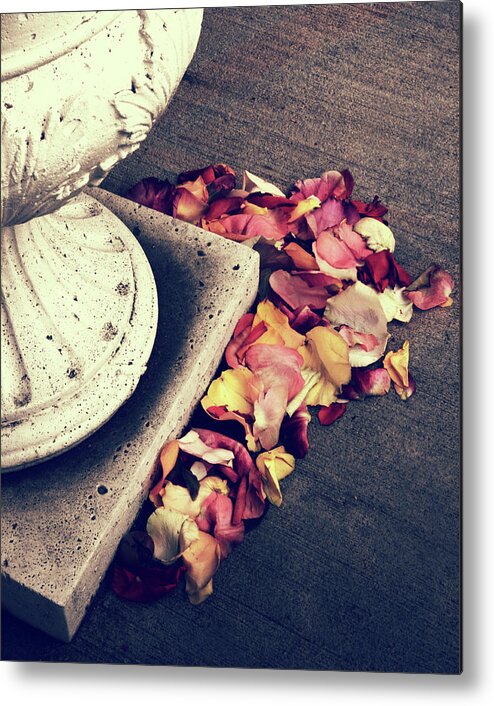 Rose Petals Metal Print featuring the photograph Rose Remnants by Jessica Jenney