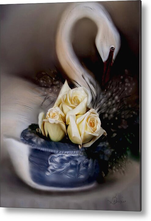 Roses Metal Print featuring the painting roses for Susan by Bonnie Willis