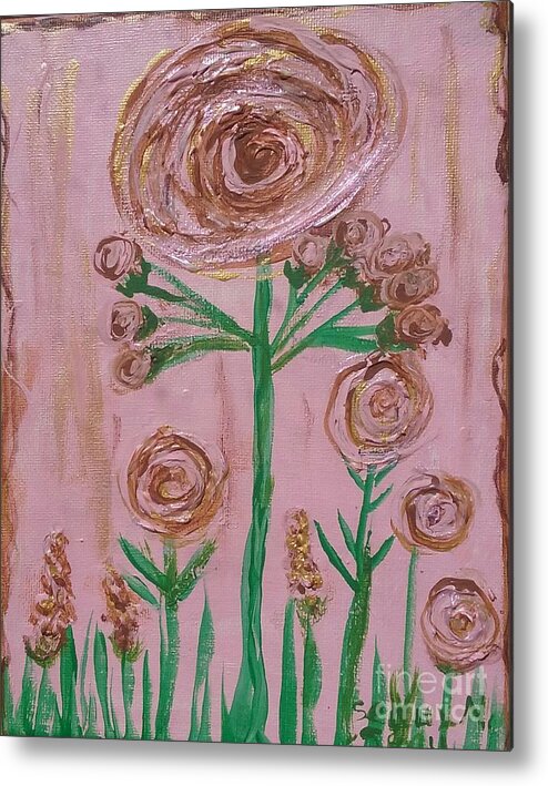 Roses Metal Print featuring the painting Roses by Seaux-N-Seau Soileau