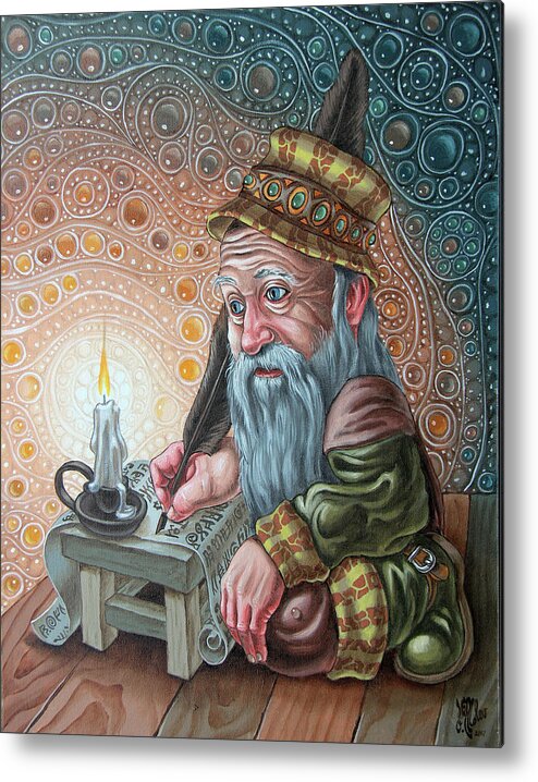 Gnome Metal Print featuring the painting Saga by Victor Molev