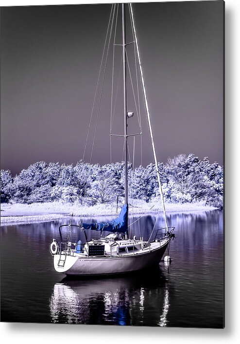 Boat Metal Print featuring the photograph Sailboat 09 by Hayden Hammond