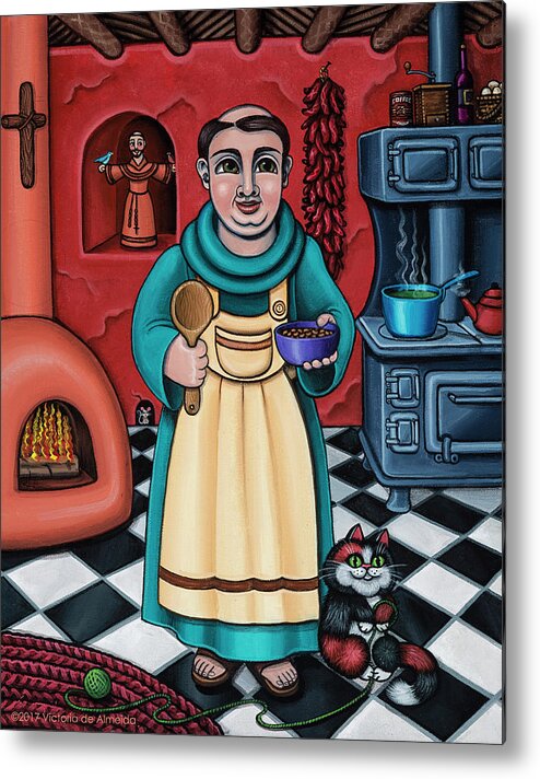 San Pascual Metal Print featuring the painting San Pascual Paschal by Victoria De Almeida