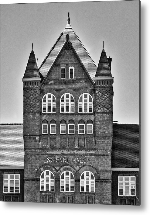 Ience Hall Metal Print featuring the photograph Science Hall BW - UW Madison - Wisconsin by Steven Ralser