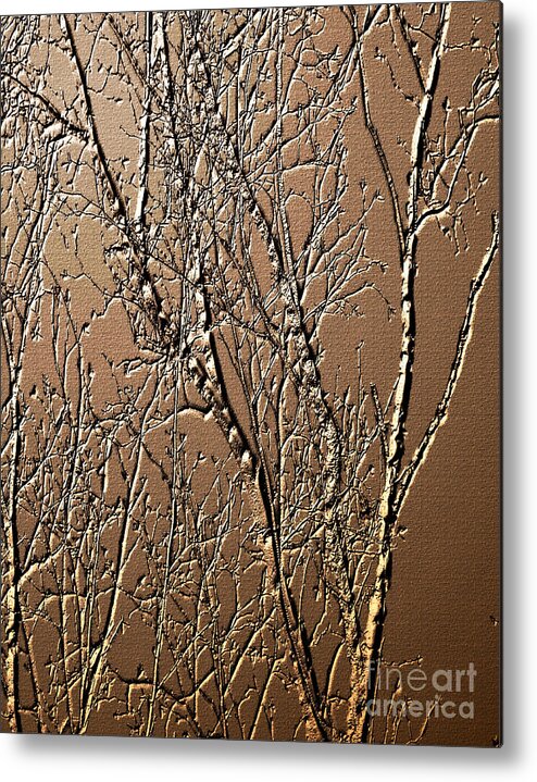 Tree Metal Print featuring the digital art Sculpted Tree Branches by Smilin Eyes Treasures