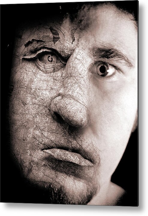Surrealism Metal Print featuring the photograph Self-Portrait at 20 by Jim Painter