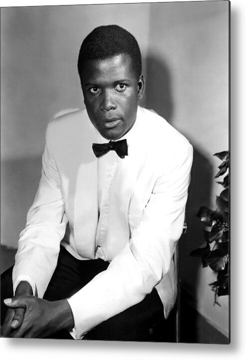 1950s Fashion Metal Print featuring the photograph Sidney Poitier, On The Set For The Film by Everett