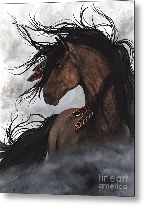 Horse Metal Print featuring the painting Storm Chaser Majestic Horse by AmyLyn Bihrle