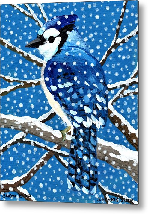 Bird Metal Print featuring the painting Snow Bird by Jim Harris