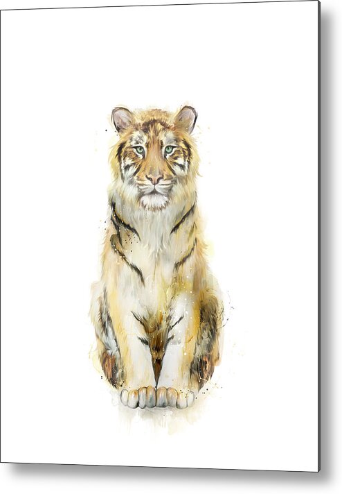 Tiger Metal Print featuring the painting Sound by Amy Hamilton
