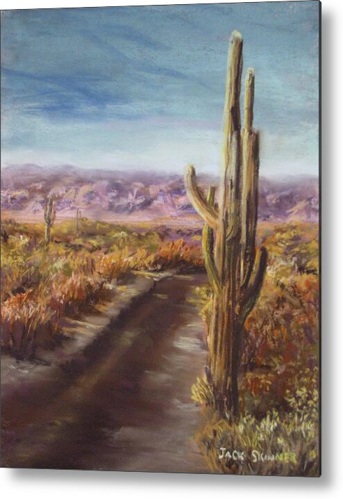 Desert Metal Print featuring the painting Southern Arizona by Jack Skinner
