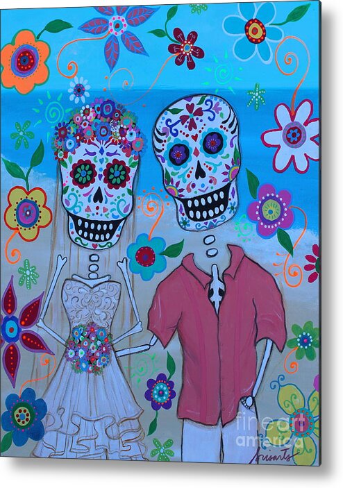 Rick And Nicole Metal Print featuring the painting Special Mexican Wedding by Pristine Cartera Turkus