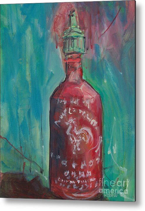 Sriracha Metal Print featuring the painting Spice of Life by Robin Wiesneth