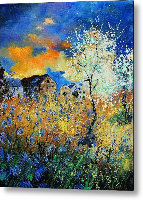 Flowers Metal Print featuring the painting Spring 67 by Pol Ledent