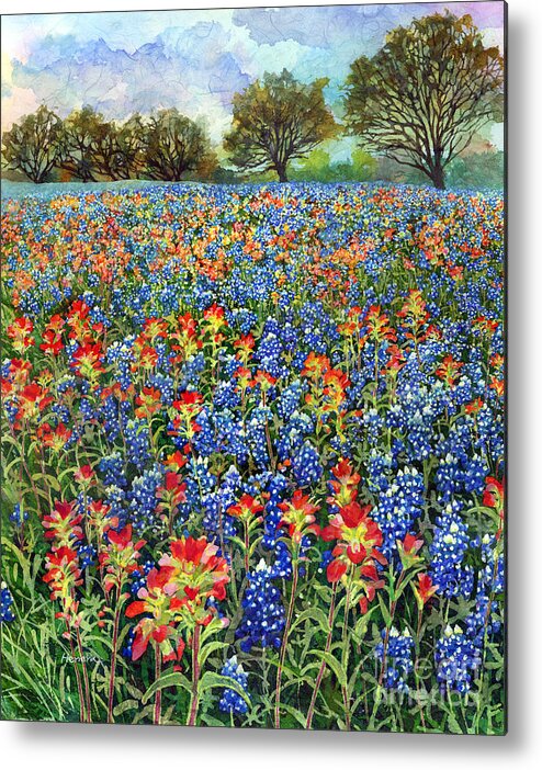 Wild Flower Metal Print featuring the painting Spring Bliss by Hailey E Herrera