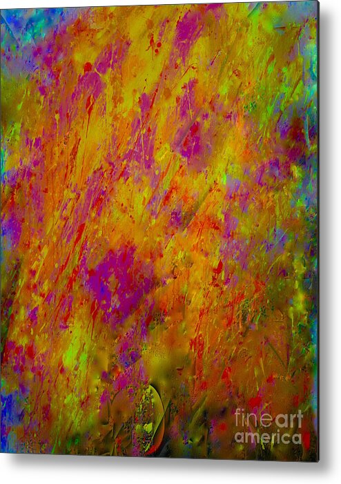 A-fine-art-painting-abstract Metal Print featuring the painting Springtime In France by Catalina Walker