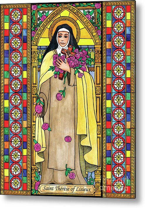 Saint Thérèse Of Lisieux Metal Print featuring the painting St. Therese of Lisieux by Brenda Nippert