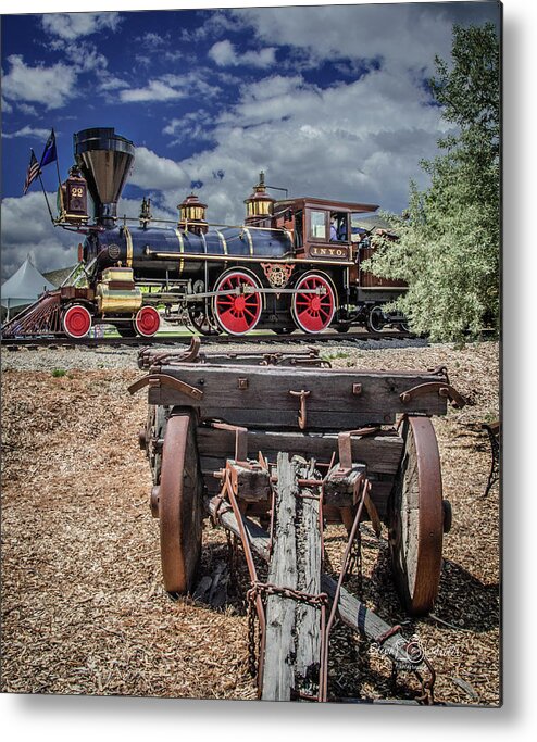 Train Metal Print featuring the photograph Steam Engine by Steph Gabler