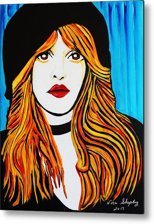 Stevie Metal Print featuring the painting Stevie by Nora Shepley