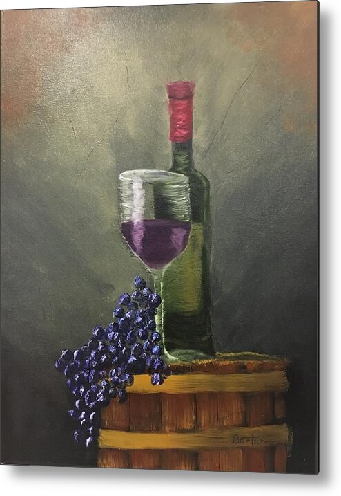 Wine Metal Print featuring the painting Still Life 2 by David Bartsch