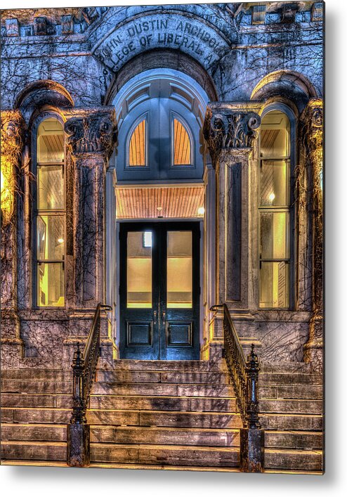 Su Metal Print featuring the photograph SU Hall of Languages Doors by Rod Best