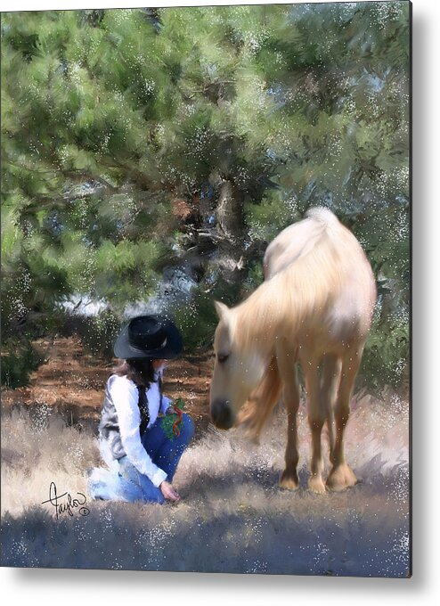 Cowgirl Metal Print featuring the painting Sugar n Spice by Colleen Taylor