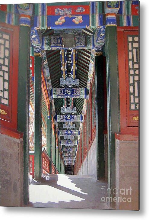 Summer Palace Metal Print featuring the digital art Summer Palace 2 by Elisabeth Lucas