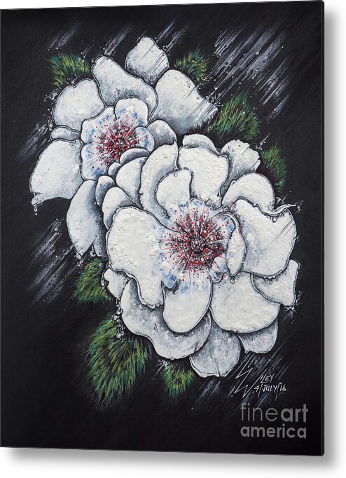 Roses Metal Print featuring the drawing Summer Roses by Scott and Dixie Wiley