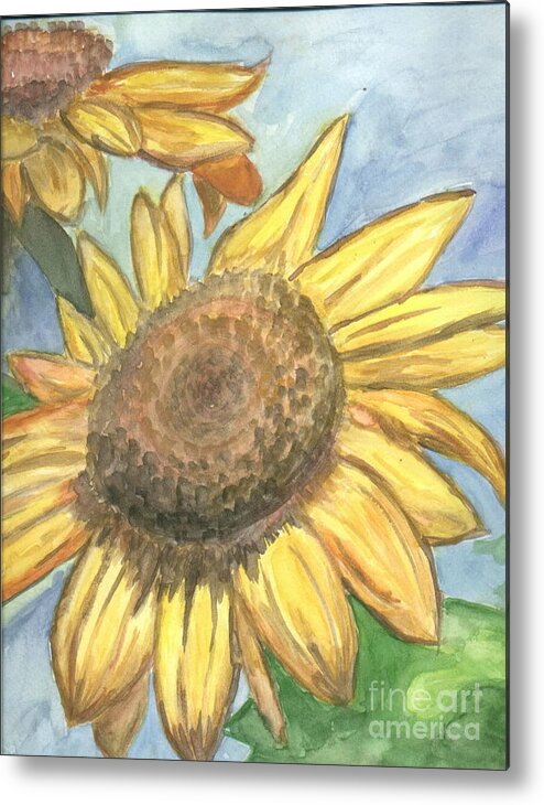 Daisy Metal Print featuring the painting Sunflowers by Jacqueline Athmann