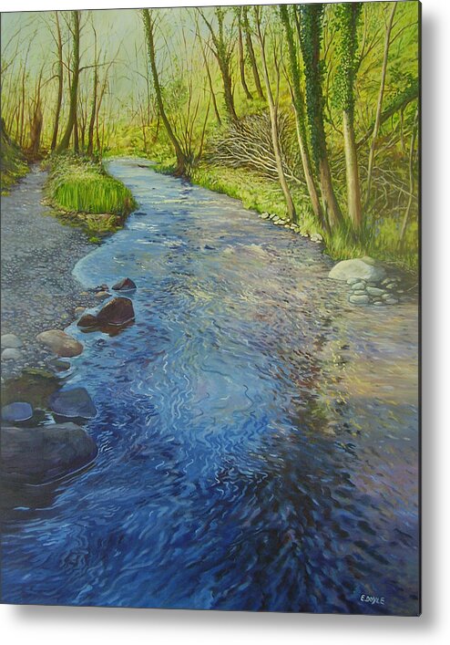 Glen Metal Print featuring the painting Sunlight in the glen by Eamon Doyle