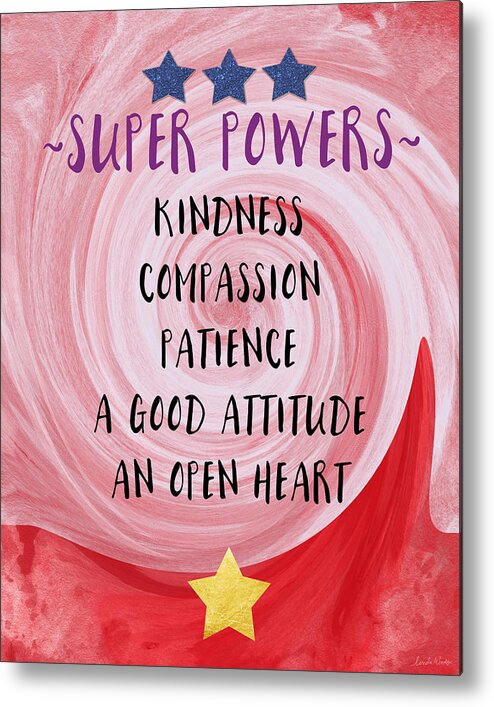 Inspirational Metal Print featuring the painting Super Powers- Inspirational Art by Linda Woods by Linda Woods