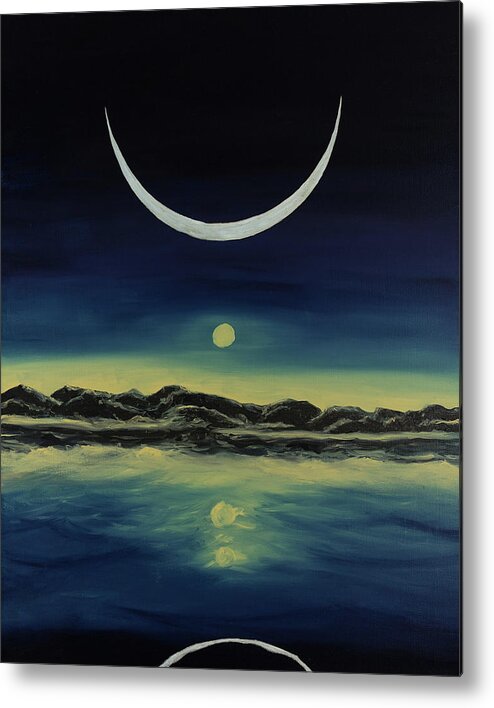 Sky Metal Print featuring the painting Supernatural Eclipse by Jennifer Walsh