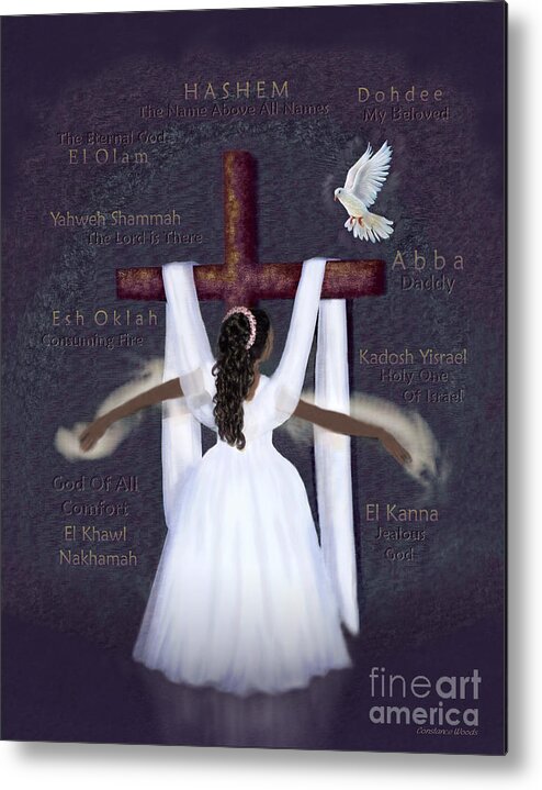 Prophetic Art Metal Print featuring the digital art Surrender to Jesus by Constance Woods