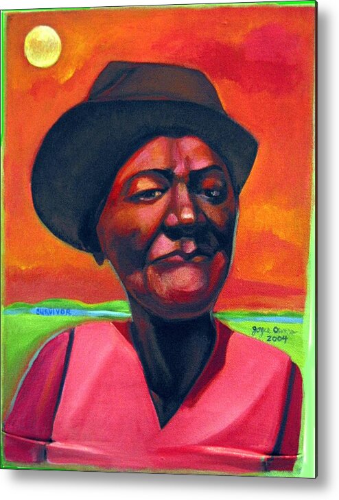 African Metal Print featuring the painting Survivor Spirit Mollie by Joyce Owens