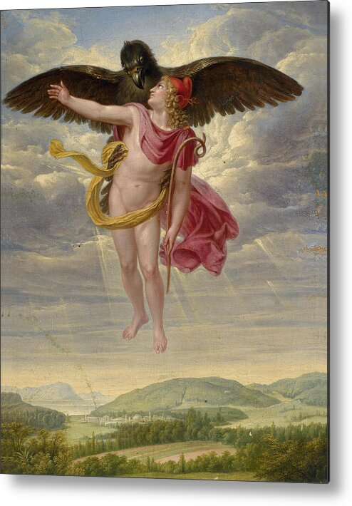 Sigmund Ferdinand Von Perger Metal Print featuring the painting The Abduction of Ganymede by Sigmund Ferdinand von Perger